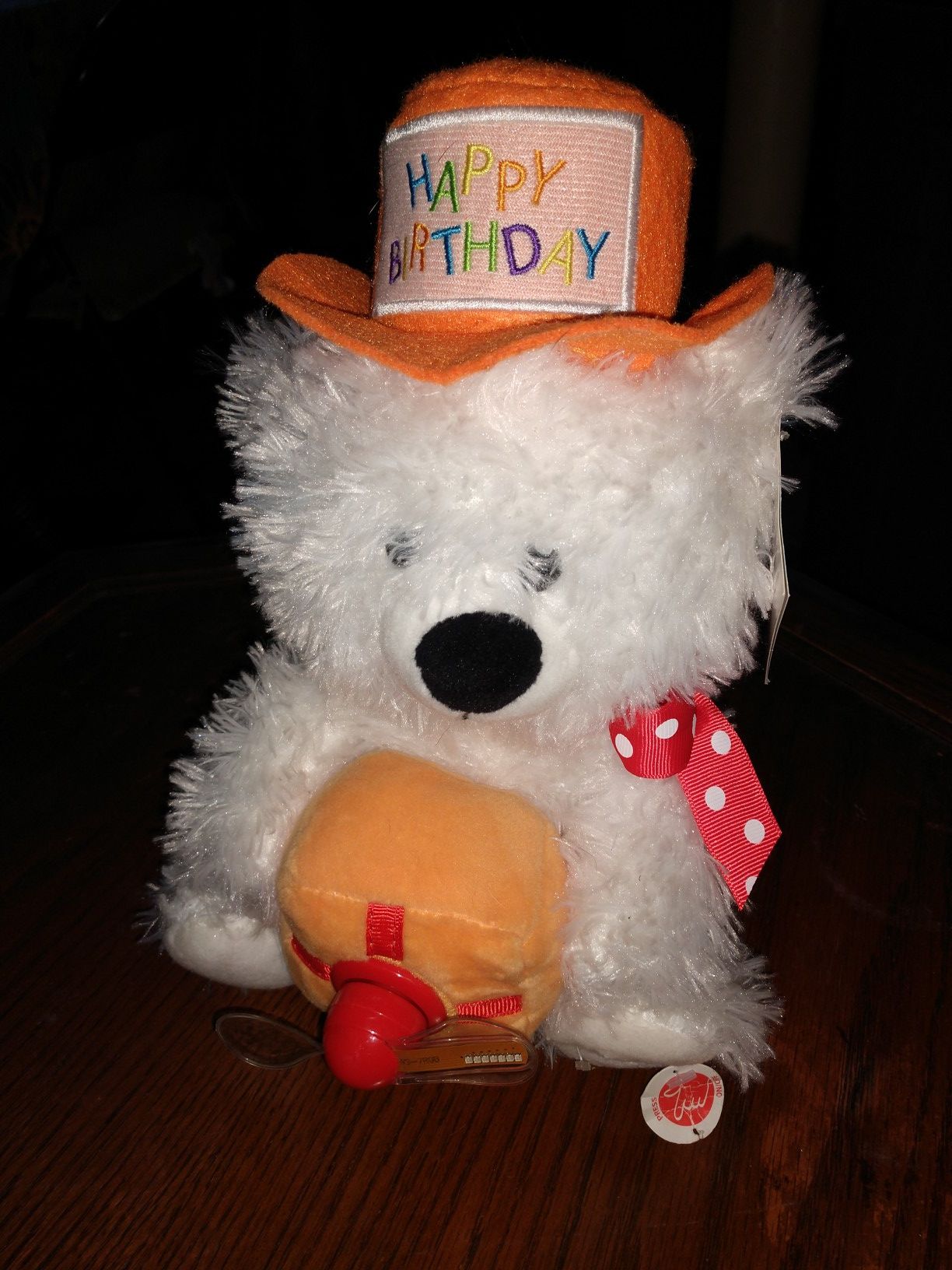 Birthday singing bear