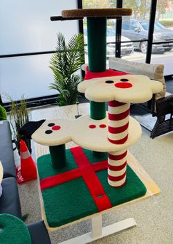 Christmas Cat Trees – 2 Festive Styles & Sizes | Cozy Holiday Scratch & Play Towers 🎄🐈