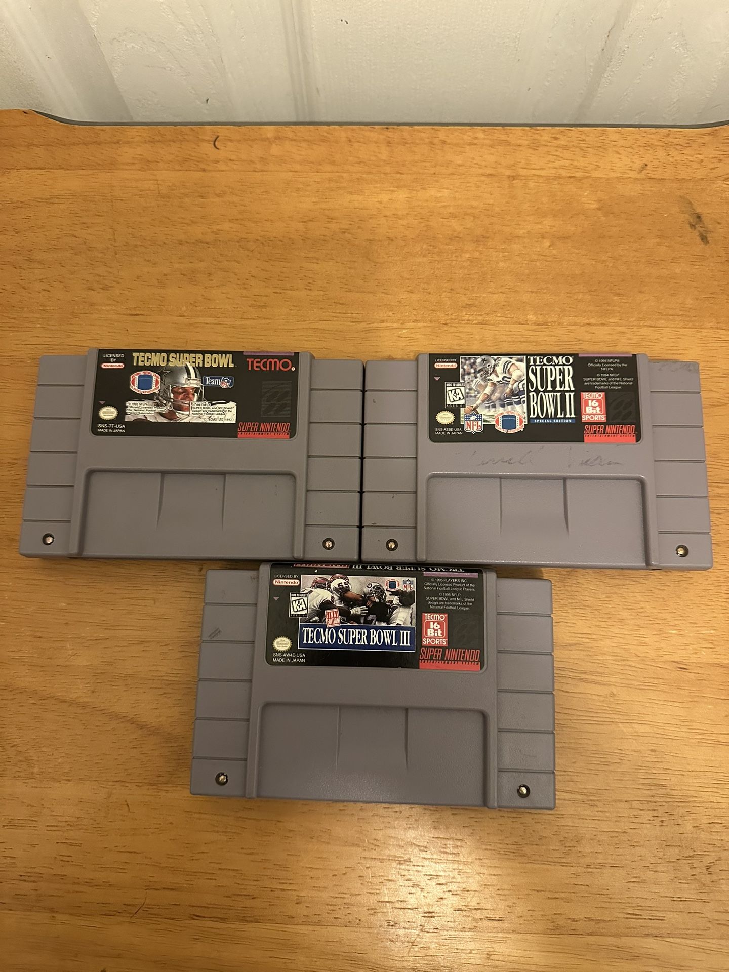 Tecmo Super Bowl SNES Super Nintendo Lot 3 Sets