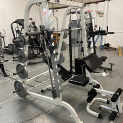 Commercial Grade Smith Machine + Freeweight Squat Rack Combination Home Gym Strength Equipment