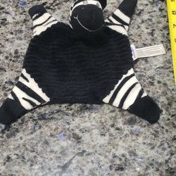 Babies R Us Zebra Security Blanket Lovey Black White Crinkle Legs Baby Toys