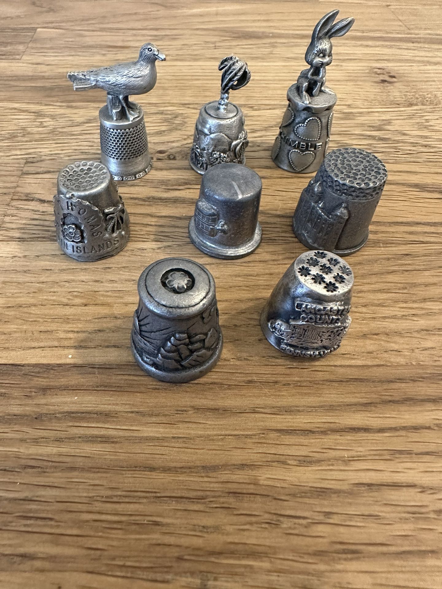 Pewter Thimble Collection (8)