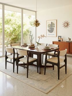 Rosewood Danish Dining Table & 6 Chairs