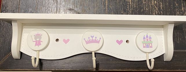 Wall Mounted Hook Bar Kids Cloths Girl