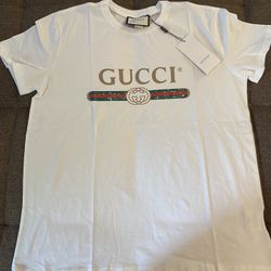 Oversize Washed T-shirt With Gucci Logo