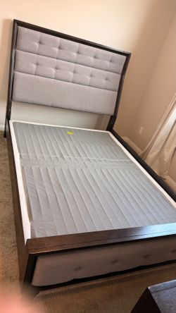 Queen size bed frame and 1 nightstand