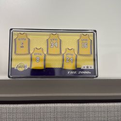 2000’s Los Angeles Laker Retired Jersey Pin Set Of 5 Kobe Bryant Shaq New