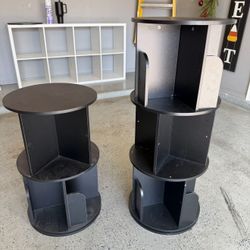 Set of spinning shelves (one short, one tall)