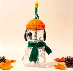 Starbucks Snoopy Glass Cup Beanie