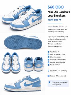 Nike Air Jordan 1 Low - Youth Size 7Y