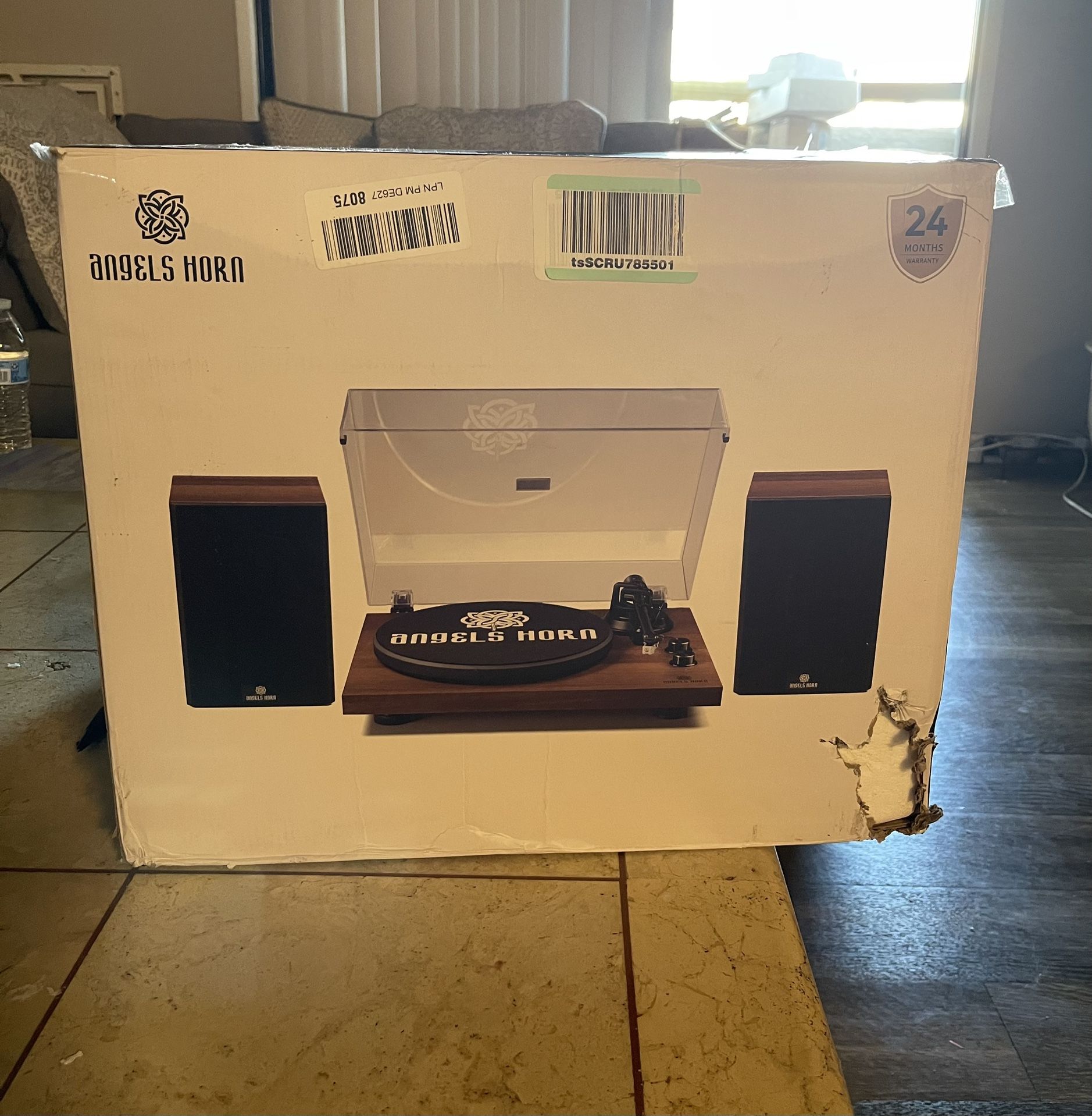 Vinyl Record Player Hi-Fi System Bluetooth Turntable Players Stereo Speaker