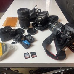 Canon 70D With Two Lenses And Case And More