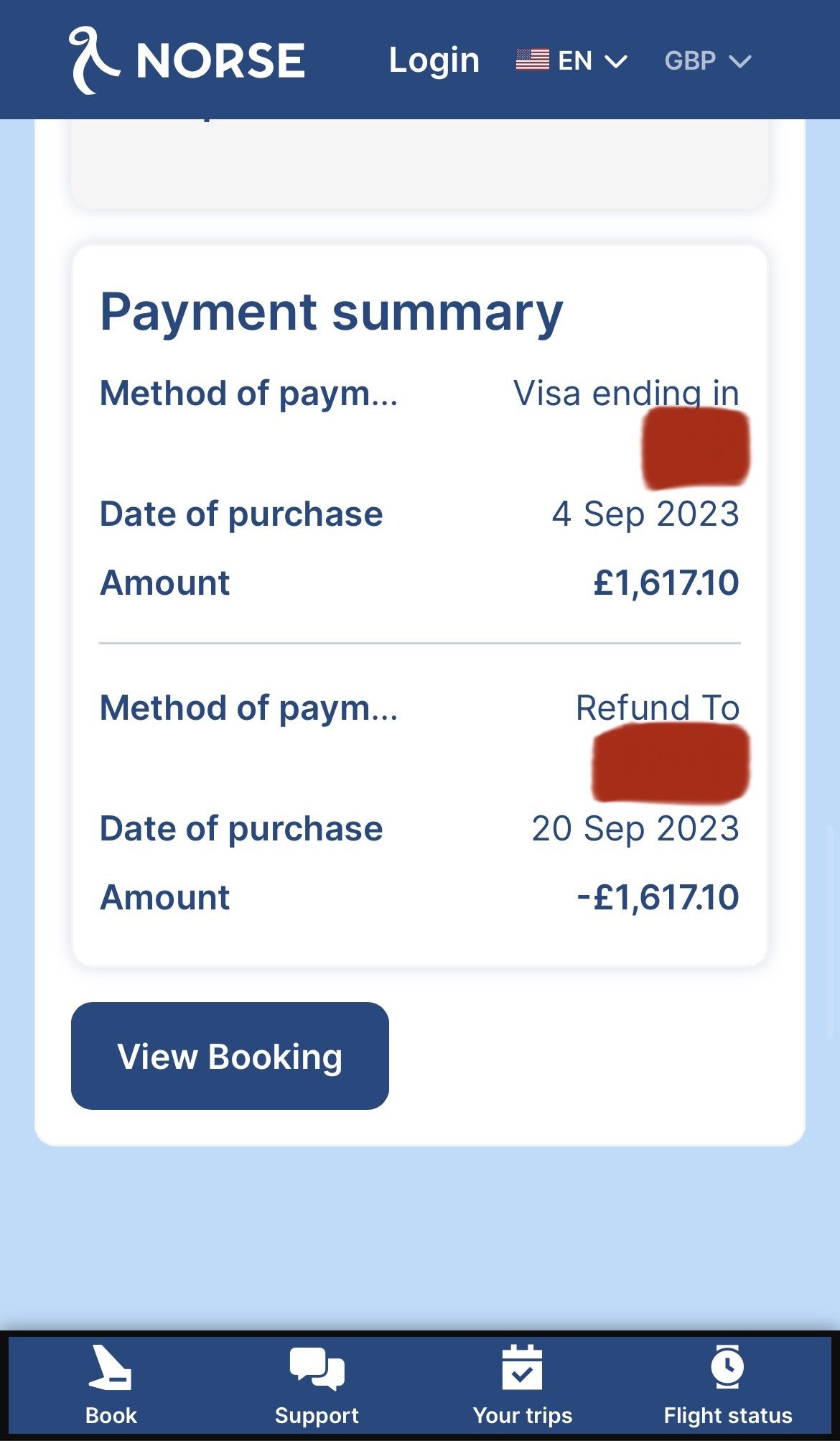 Norse Airways Flight Credit (Value £1617/$1963)