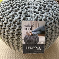 New Birdrock Knitted Poof Stool/ Foot Rest 