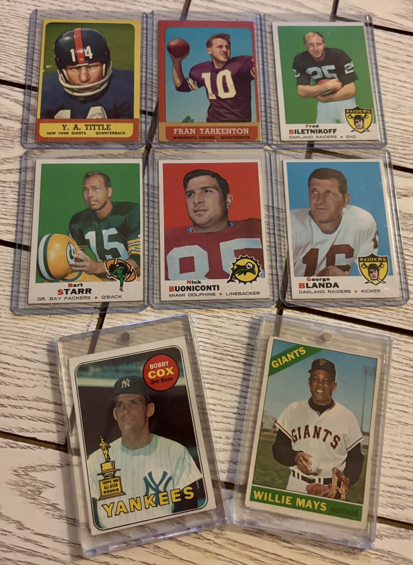 1960’s Baseball & Football Stars & Commons Mays/Starr/Tarkenton/Staubach/Brett/Tittle/Griese/Blanda/Biletnikoff + Many More!