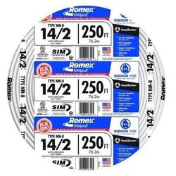 14/2 romex electrical wire rolls $70 each