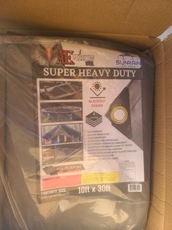 10ft × 30ft Super Heavy Duty Grey Tarp
