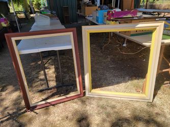 2 large vintage wood art painting frames