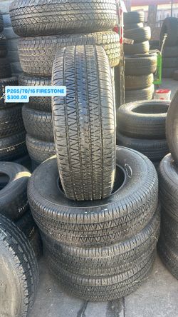 P265/70/16  Firestone Semi New All Four 98% Tread Life 