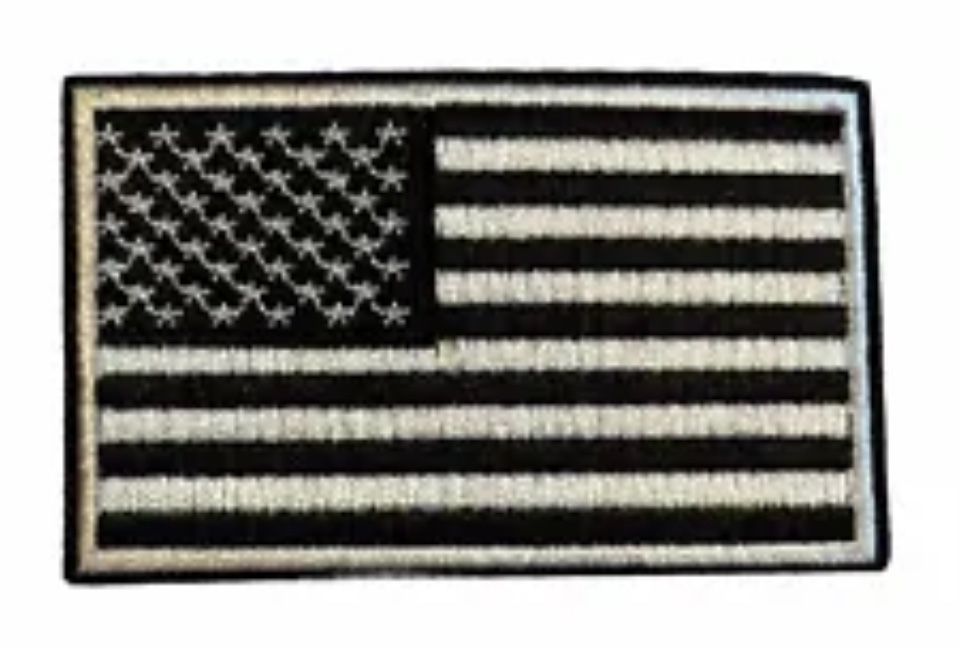 USA American Flag Patch 3''X 2'' Hook & Loop Choice Military Tactical