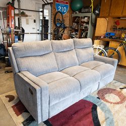 Free Delivery! Gray couch recliner Footrest