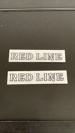 Vintage BMX, Redline Fork Decals, Original for Painted Forks, Premium Print, 70s, 80s, Redline, White on Clear Decal, Located in La Habra