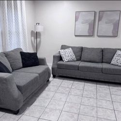 Grey 2 piece couch
