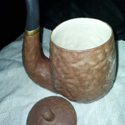 Ceramic Smoking Pipe Shaped Tabacco Holder Or Other  Pipe Smoking Related 