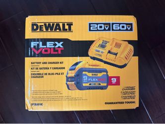 DEWALT 20V/60V MAX FLEXVOLT Lithoum-Ion 9.0Ah Battery and Charger Starter Kit