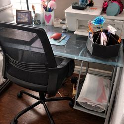 Glass Computer Desk / Writing Desk – Modern Style