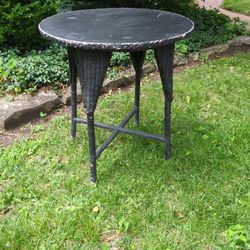 Antique Wicker Side Table