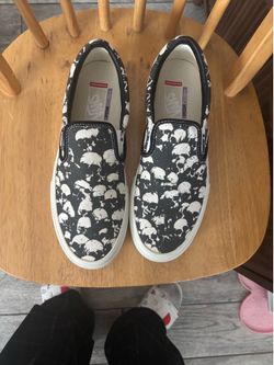 Vans skull-print slip-ons