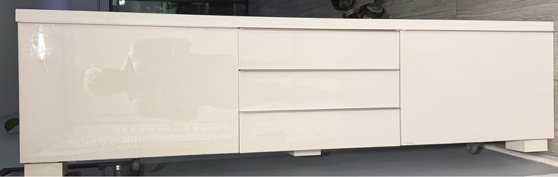 White entertainment center