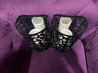 2 Metal Candle Holders