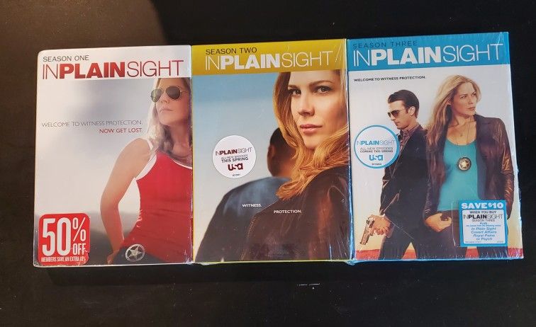 In Plain Sight – Seasons 1, 2, and 3 (DVD Set, Like New)