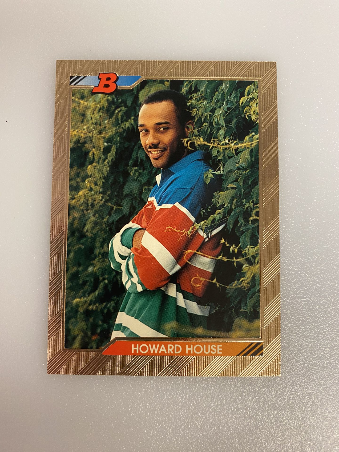 1992 Bowman Milwaukee Brewers Baseball Card #581 Howard House FOIL Rookie