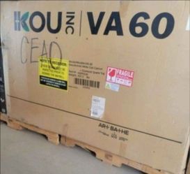 IKOU VA60WO Vienna 60 Inch Engineered Stone Countertop Double Sink Bathroom Vanity with Power Bar an