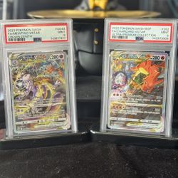 2023 Mewtwo VSTAR GG44 & 2022 Charizard VSTAR SWSH262 Set - PSA 9