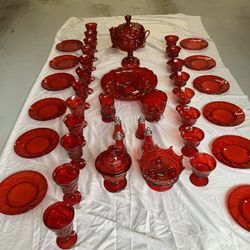 Antique Red Glassware