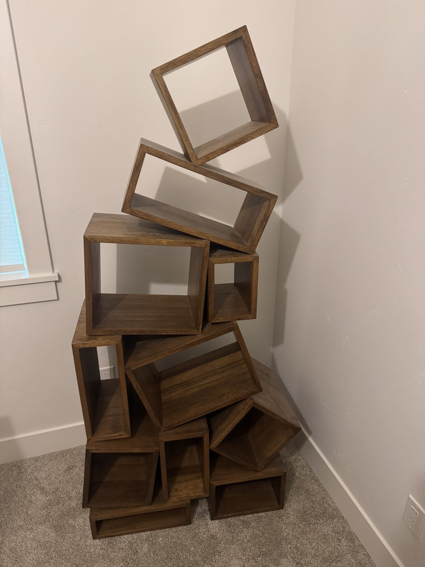 Cubist Geometric Bookshelf By Noir