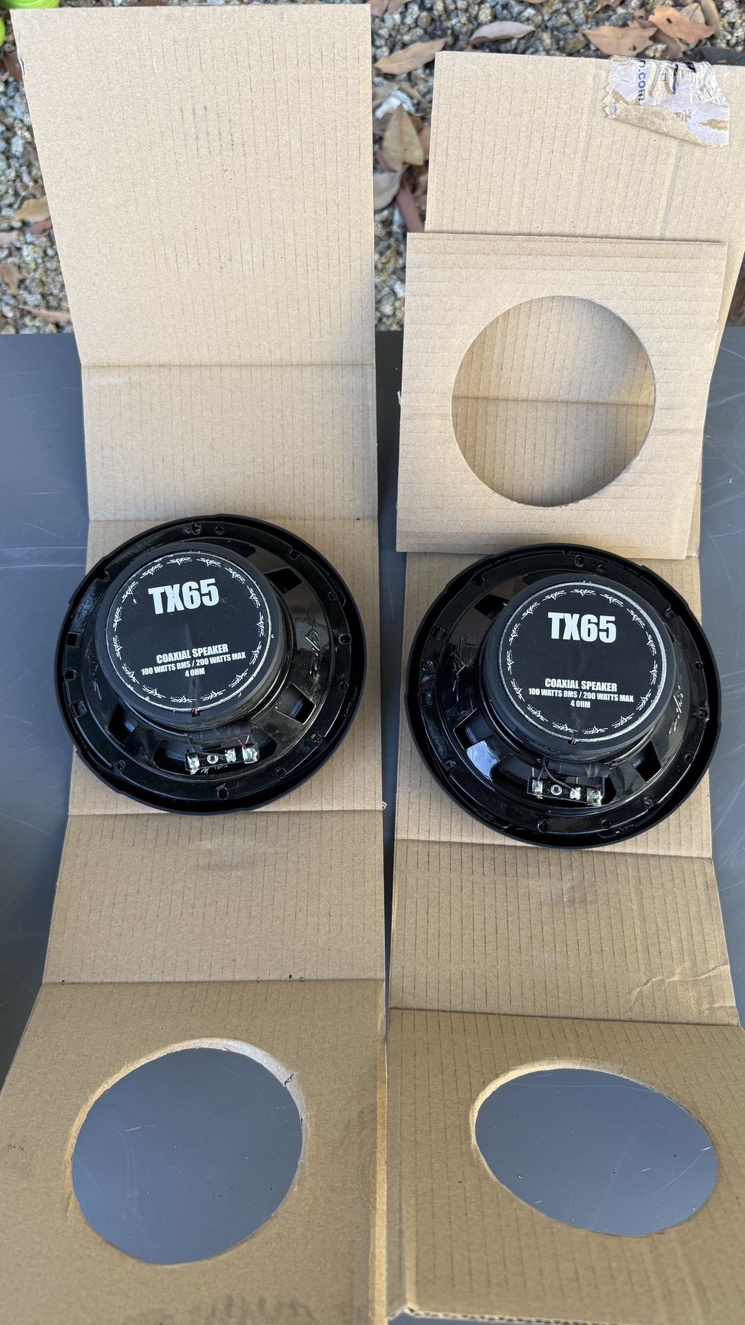 Skar Audio TX65 6.5” 2-Way Coaxial Speakers Pair 100W RMS / 200W Max 4 Ohm Used