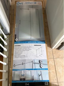 OVE Decors Sydney 48 frameless sliding shower door