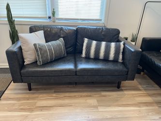 Gray Leather Couch