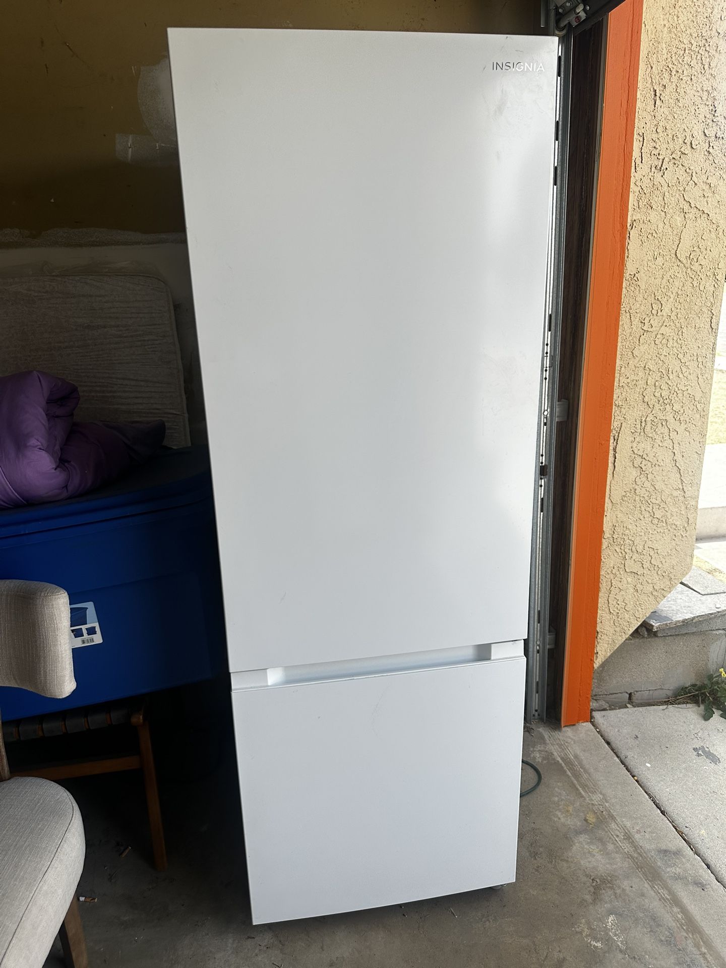 White Insignia Apartment Style Fridge