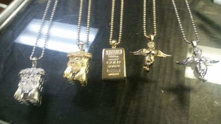 Brand new 18 karat gold plated necklaces
