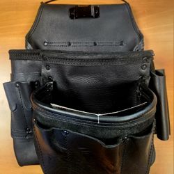 8 Pocket Framer's Black Hevy Duty Leather Nail & Tools Pouch