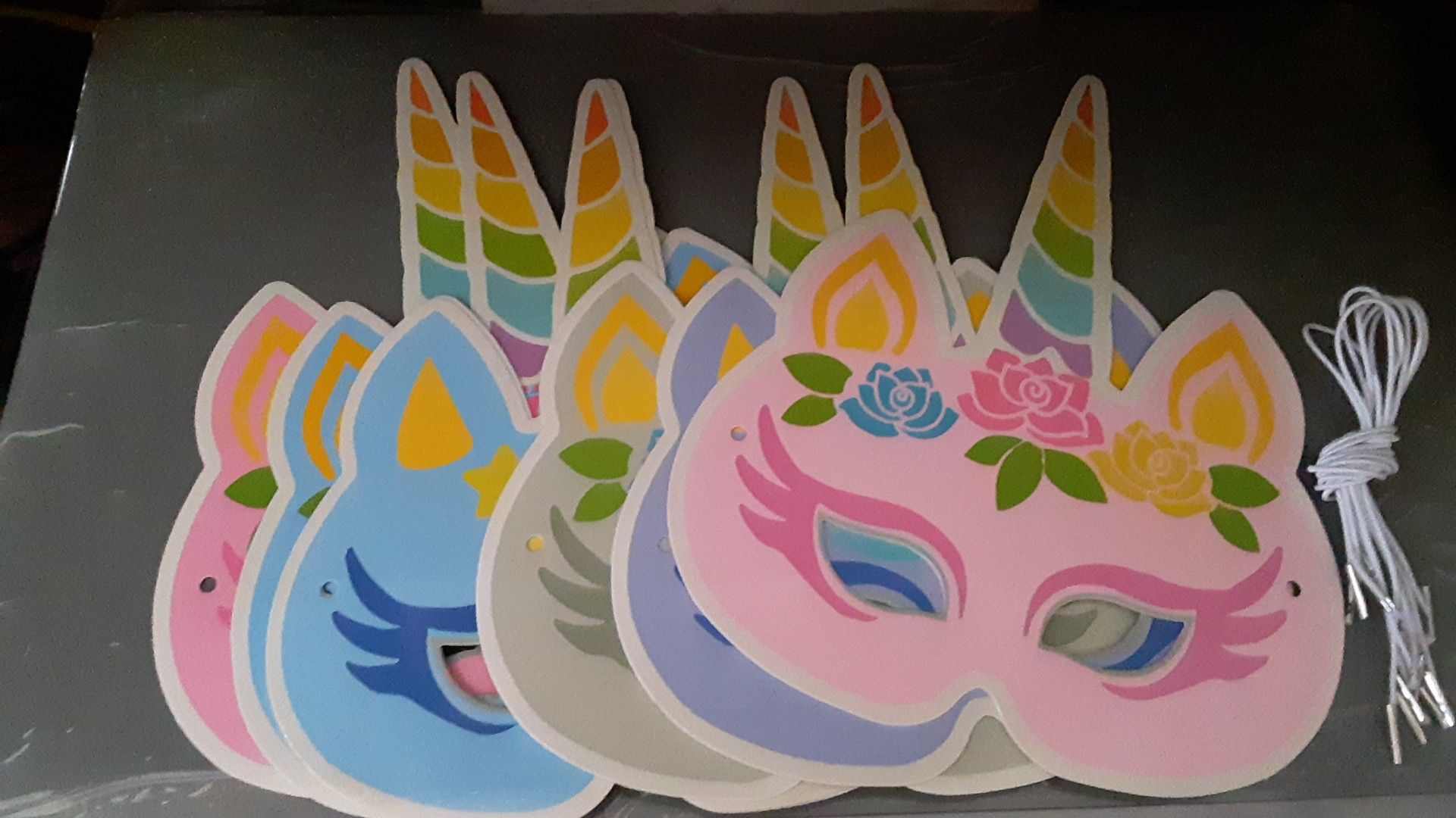 Unicorn bday masks