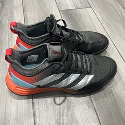 ADIDAS Adizero Ubersonic 4 LightStrike Grey/Silver Metallic/Better Scarlet Men’s Shoes Size 9