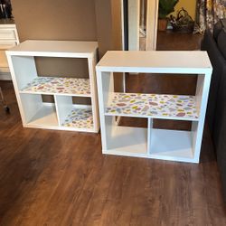 2 Kallax Shelves- Customized. AS IS