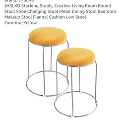 yellow stacking stools Home or office decor 5pcs  $100